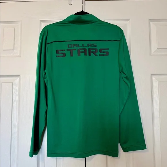 Dallas Stars NHL Green Men’s Small Quarter-Zip Pullover -Majestic Thermabase EUC - Picture 2 of 5
